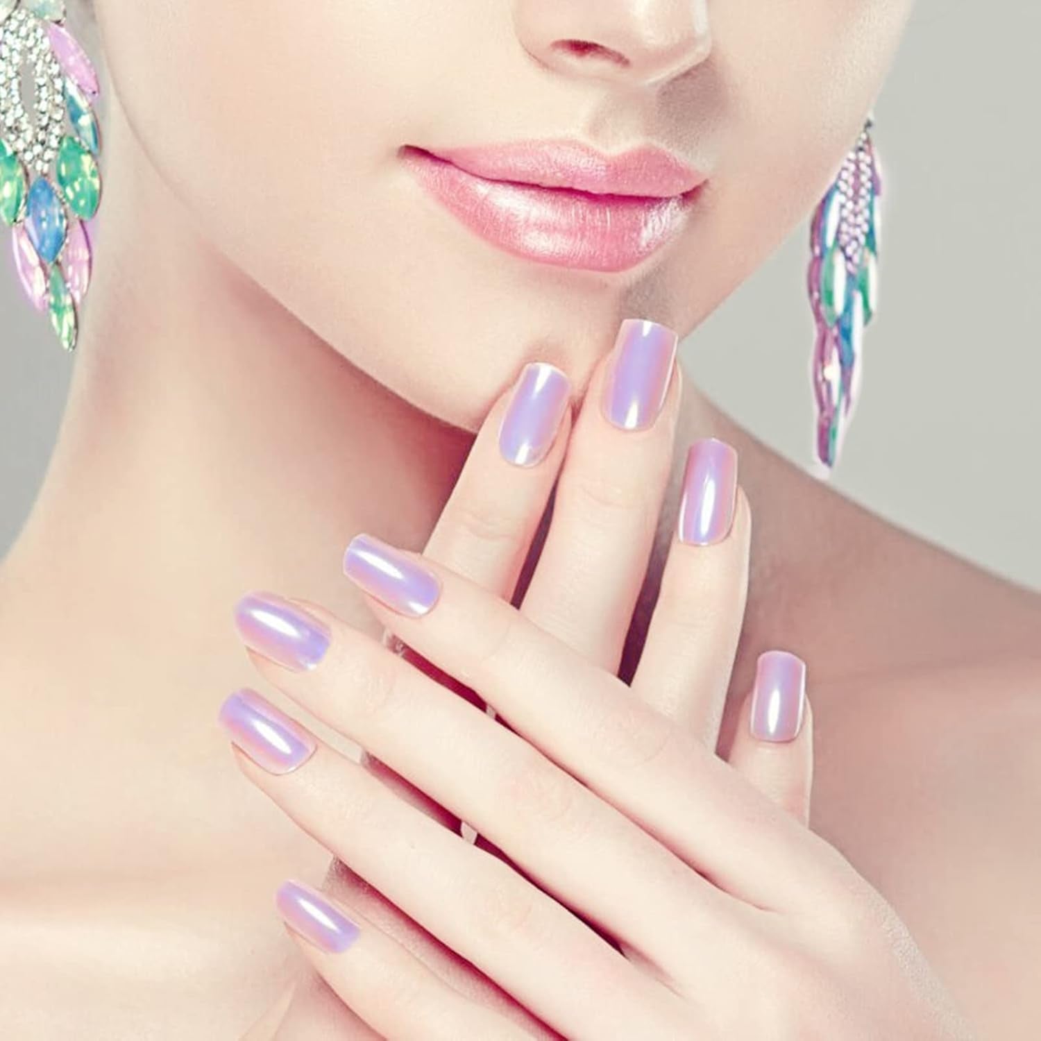 500st franska konstgjorda nagelspetsar Akryl Nagelspetsar Set Nagelförlängningar Nagelspetsar Falska nageltillbehör med 4st Nageldesign lim Gel Nails Natural
