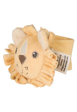 Leo Lion Rattle Arm Sterntaler - Mjuk leksak för spädbarn med skallra och resårband - För spädbarn att ta tag i och leka med - Perfekt present, Ochre Baby Toys Naty Shop Standardtitel
