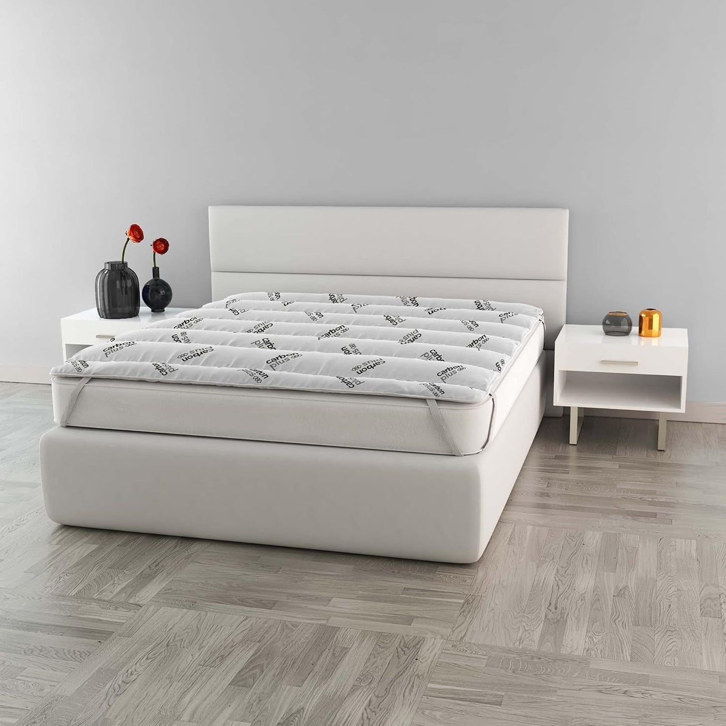 MB Home Italia, Topper, Termokontroll, Dubbla 160X195 Cm Täcken och täcken Naty Shop Dubbel 160X195 Cm Charcoal