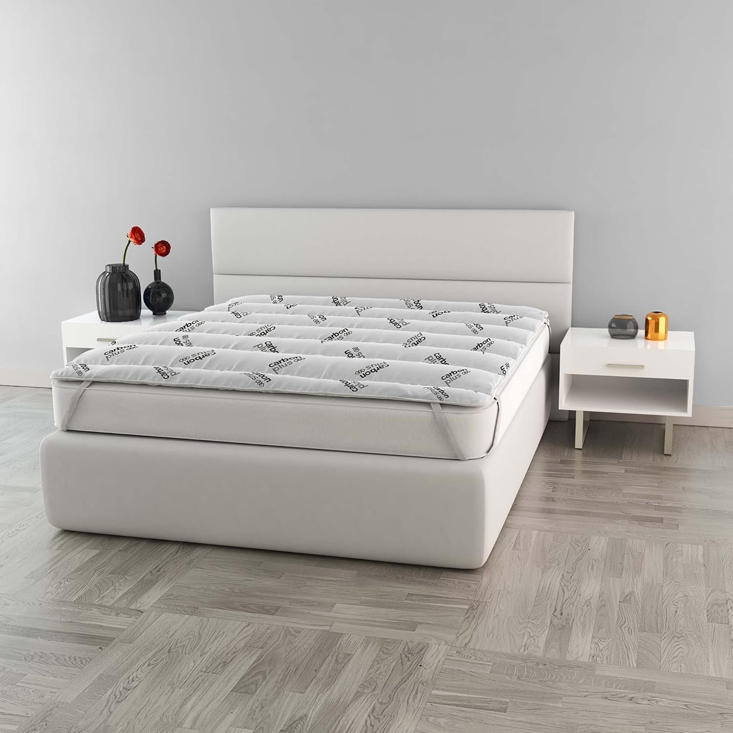 MB Home Italia, Topper, Termokontroll, Dubbla 160X195 Cm Täcken och täcken Naty Shop Dubbel 160X195 Cm Charcoal