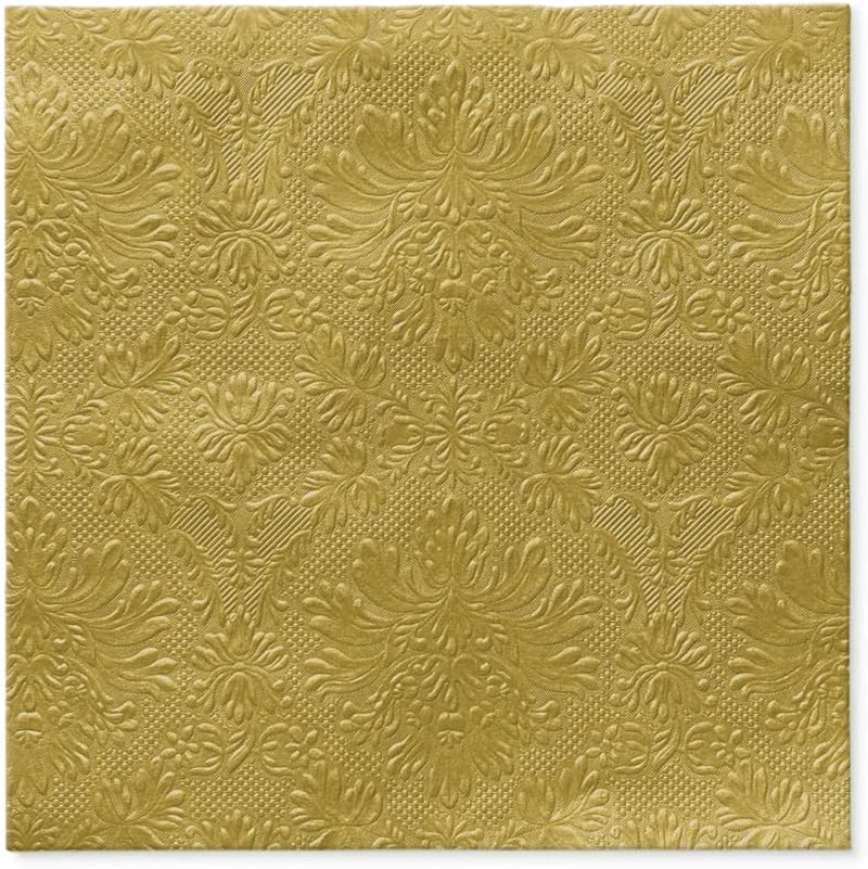 PAW - 3-lagers servetter (33 X 33 Cm) I 20 delar I Perfekt för födelsedagar, fester, bröllop, nattvard och helgdagar I Färgade pappersservetter - speciella tillfällen, prydnadsföremål I Inspiration Classic (guld)