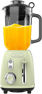 Cecotec Standmixer Retro Power Black Titanium Retrogreen. 1200W Maximale Leistung, 2 Geschwindigkeiten, 4-Klingen-Messer Mit Schwarzer Titanbeschichtung Och 1,5L Krug, Vintage-Design i Grün Kitchen Naty Shop