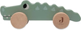 Jollein 112-001-67090 Träleksak på hjul, grön Babyleksaker Naty Shop Croco