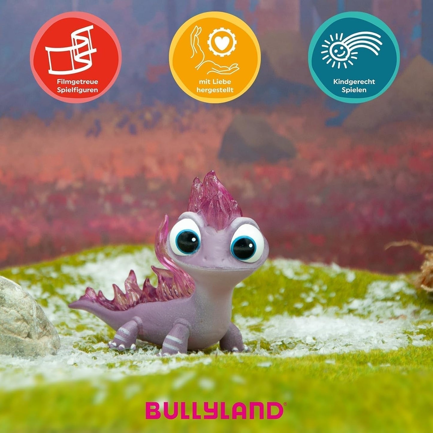 Bullyland 13515 - Brun salamanderfigur från Walt Disney Isdrottningen, ca. 7,2 cm, trogen detaljerna, perfekt som en liten present till barn från 3 år och uppåt Actionfigurer Naty Shop