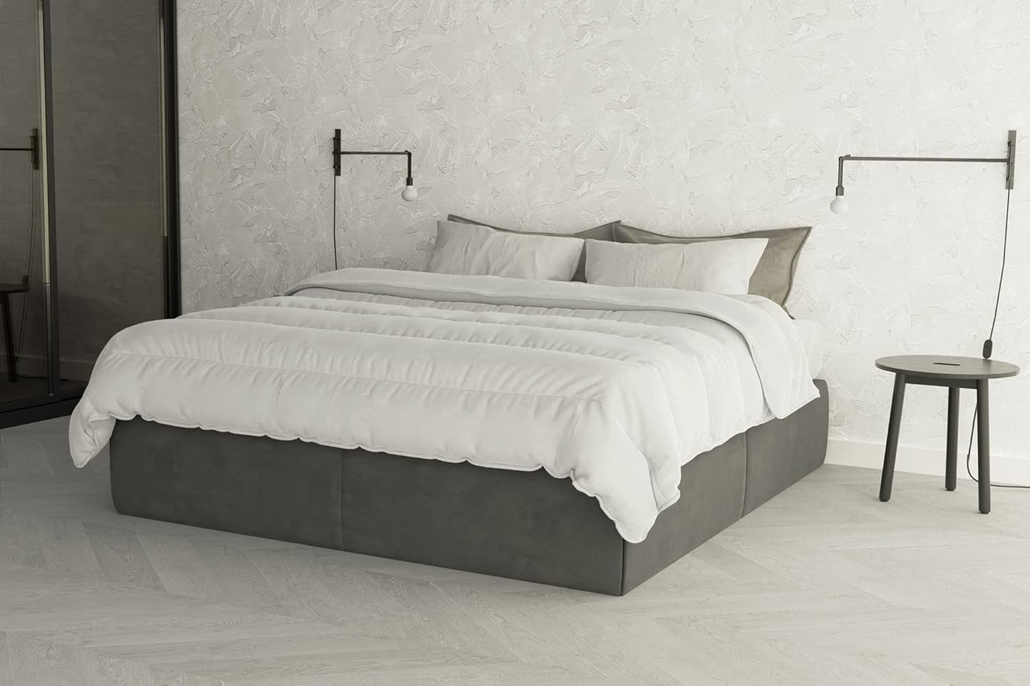 Italienska sängkläder Prestige White Winter Quilt, 100 % mikrofiber, dubbel, 250X200Cm Täcken och täcken Naty Shop