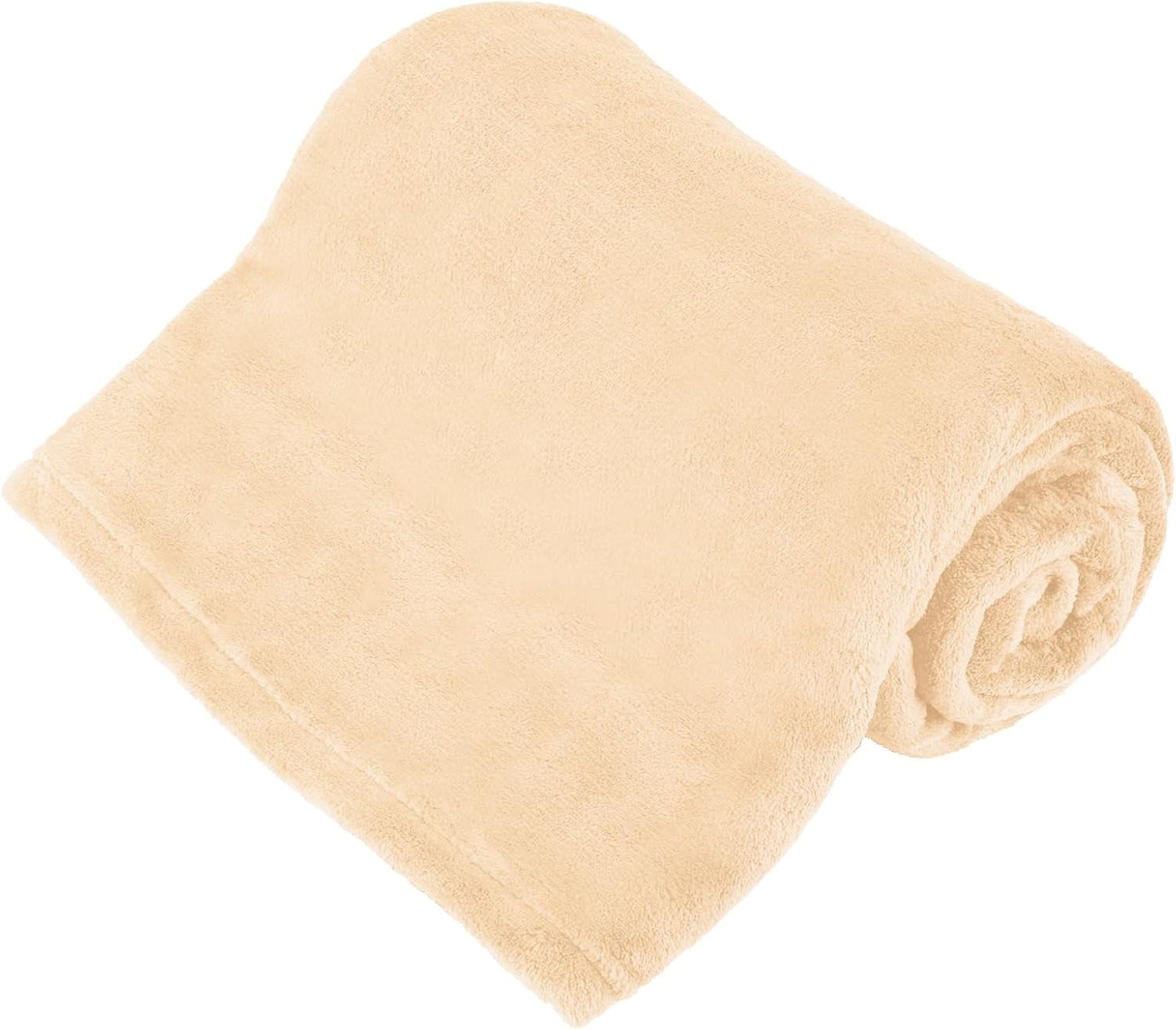 Teesa fleecefilt 200X220 Cm grå TSA8902-1 Teesa Cream sängar och filtar 150 X 200