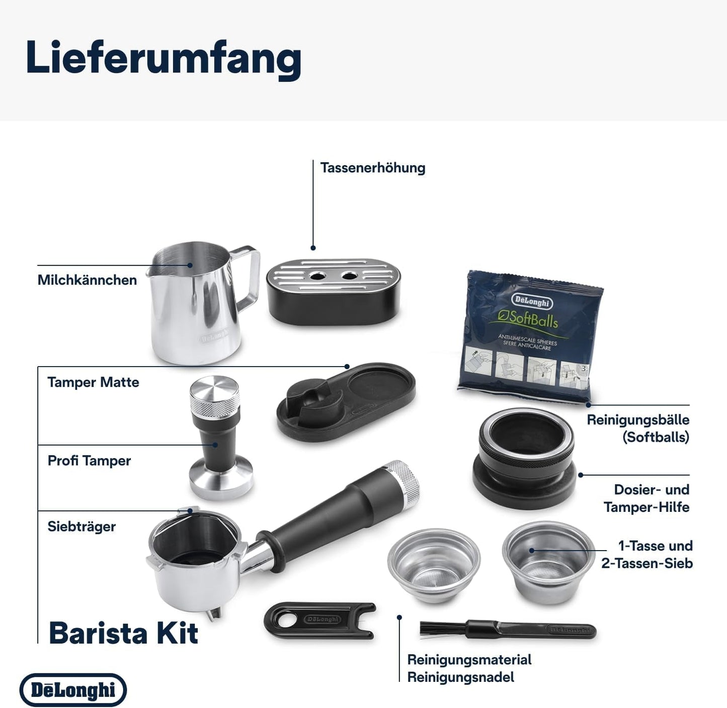 De'Longhi La Specialista Arte EC9155.MB portafilter espressomaskin med kvarn, 8 malinställningar, 15 bar tryck, 3 temperaturinställningar, mjölkskummare, 1550W, 1,7L tank, rostfritt stål/svart, inklusive barista kit
