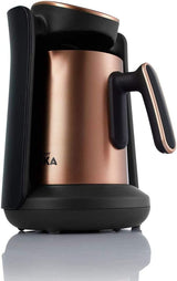 Arzum Okka Minio turkisk kaffebryggare, Moka, 1-4 koppar, 300 ml kanna i rostfritt stål, Spillskydd, Smart Brewing System, Tvättbar kanna, 480W, Koppar