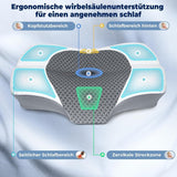 SAHEYER ortopedisk kudde nackstöd kudde huvudkudde, ergonomisk nackkudde sidosovskudde 60 X 40 X 13/11 cm memory foam kudde för sidosleeper, rygg och mage Cervikala ortopediska kuddar Naty Shop