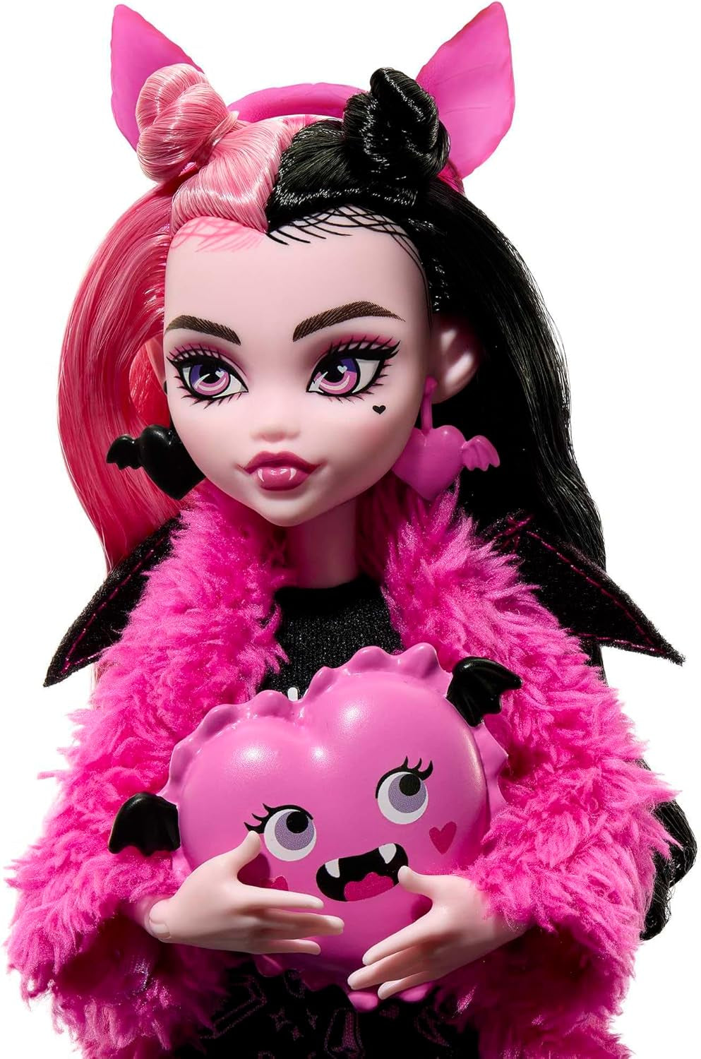 MONSTER HIGH Docka och pyjamasfesttillbehör Draculaura Fladdermusräkning Fabulous Doll Pet Creepover Party HPY66 Naty Shop Dolls