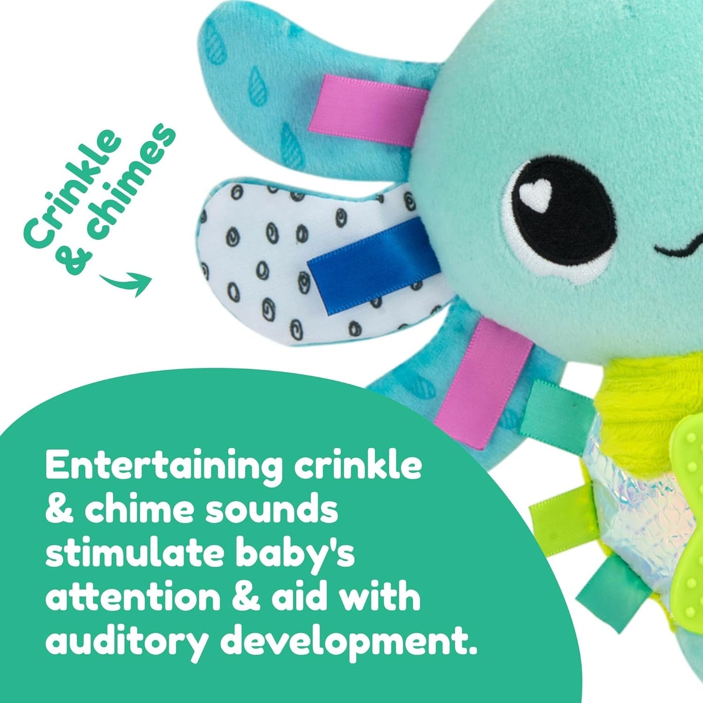 LAMAZE Alise Axolotl - Clip & Go Barnvagnsleksak - Sensoriska babyleksaker - 0-6 månaders tidig inlärningsleksaker - Expertdesignade för nyfödda - Babyshowerpresenter Bebe Naty Shop Toys
