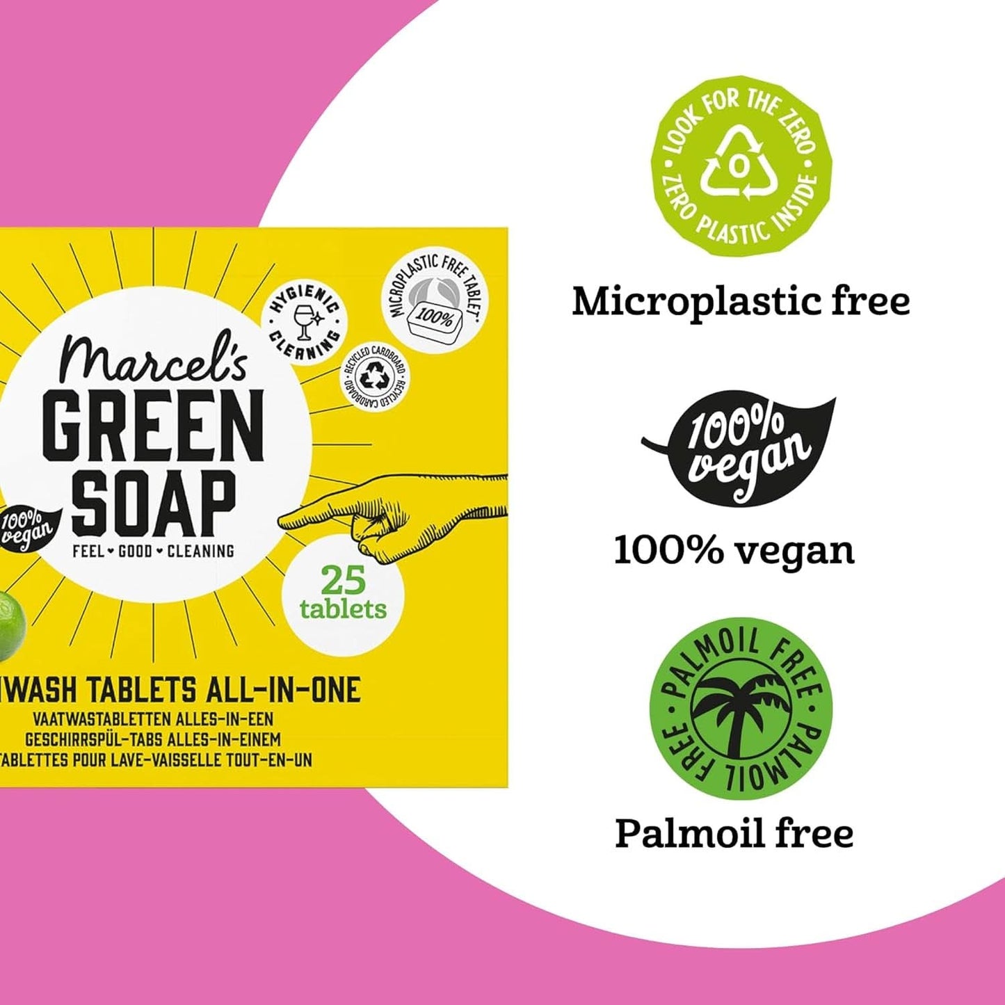 Marcel'S Green Soap Diskmaskin Tabs Allt-i-ett - Grapefrukt & Lime - 25 delar Köksdiskmedel Naty Shop