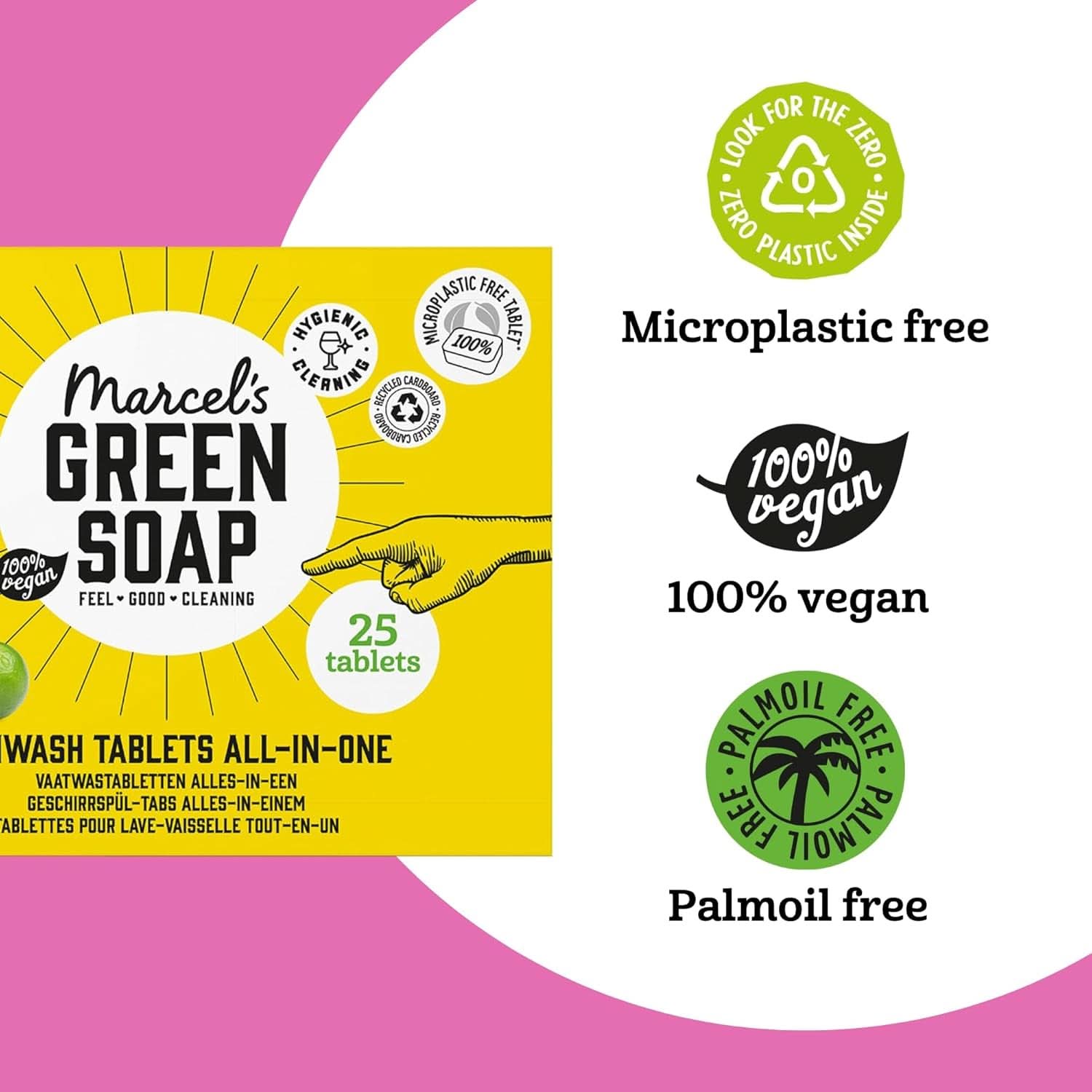 Marcel'S Green Soap Diskmaskin Tabs Allt-i-ett - Grapefrukt & Lime - 25 delar Köksdiskmedel Naty Shop
