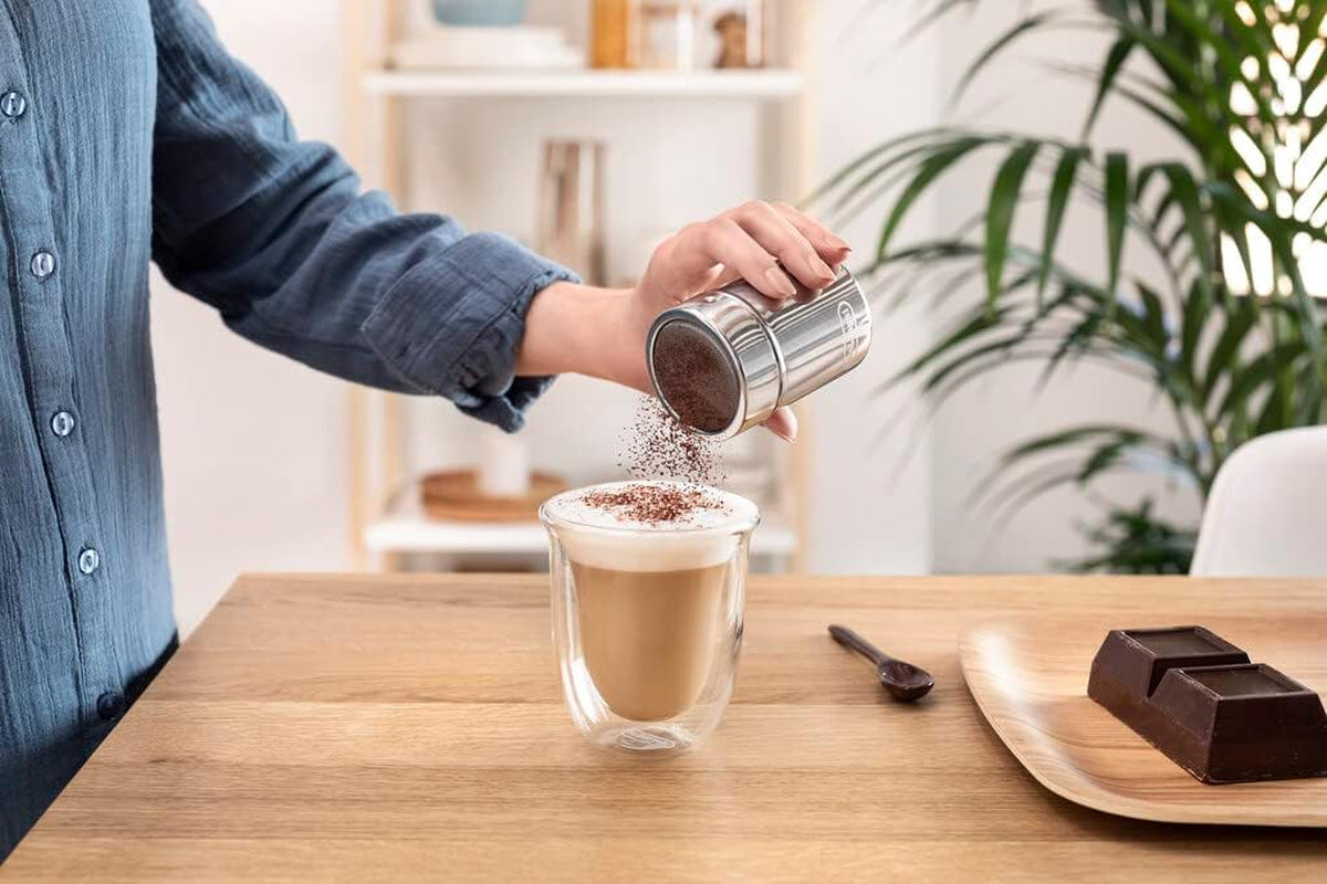 De'Longhi DLSC061 kakaoshaker i rostfritt stål, 175 ml, silver