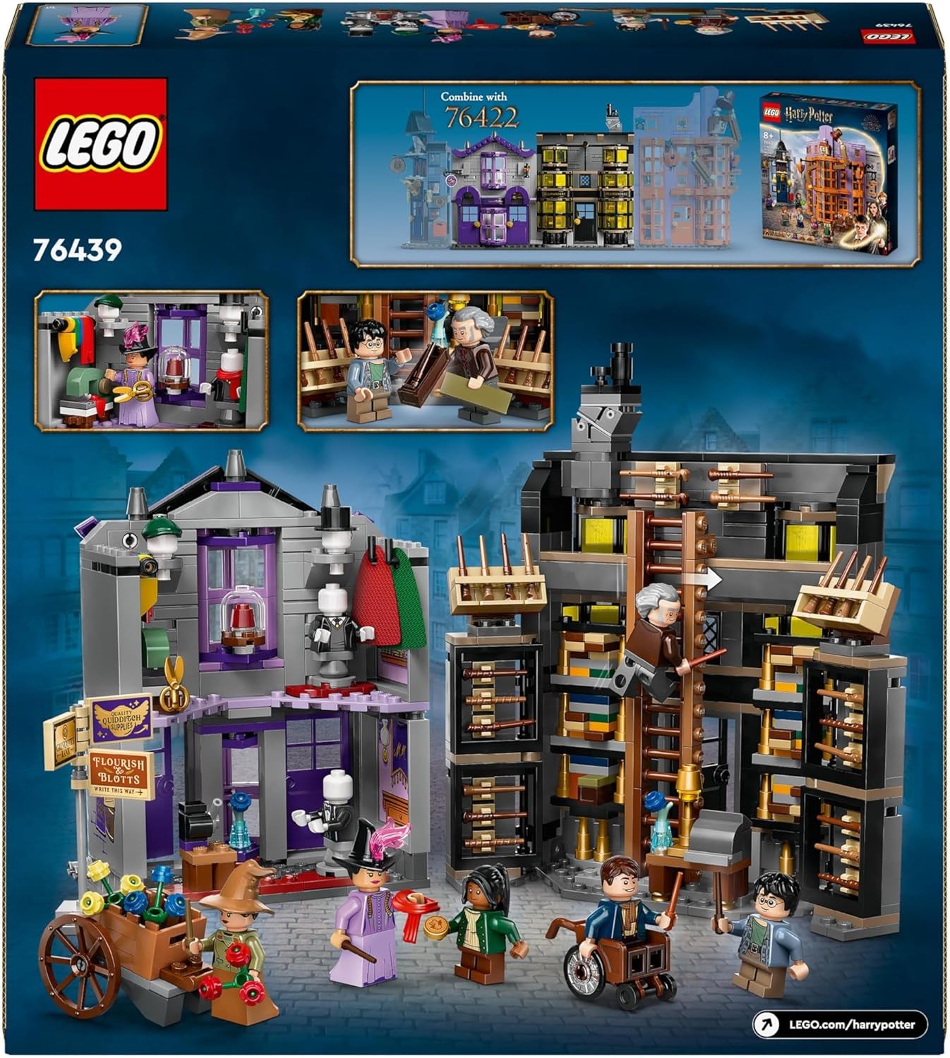 LEGO Harry Potter Ollivanders & Madam Malkins kostymer, Lands Of Diagon Alley, Lekset för barn, Trollkarlsleksaker, Fantasypresenter för tjejer, pojkar och fans från 8 år 76439 Byggset Besuche den LEGO-Store