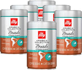 ILLY 6 lådor kaffebönor, 250 gram styck, Arabica Selection, Brasilien, Cerrado Mineiro-certifikat, Regenagri
