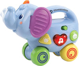 Vtech Baby Little Pushing Elephant - Interaktiv push and play leksak - Med sånger, melodier, meningar och ljud - För barn i åldern 6-36 månader Bebe Naty Shop Toys Standardtitel