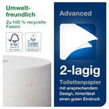 Toalettpapper Tork Jumbo White T1, Advanced, 2 lager, 6 × 380 M, 472118