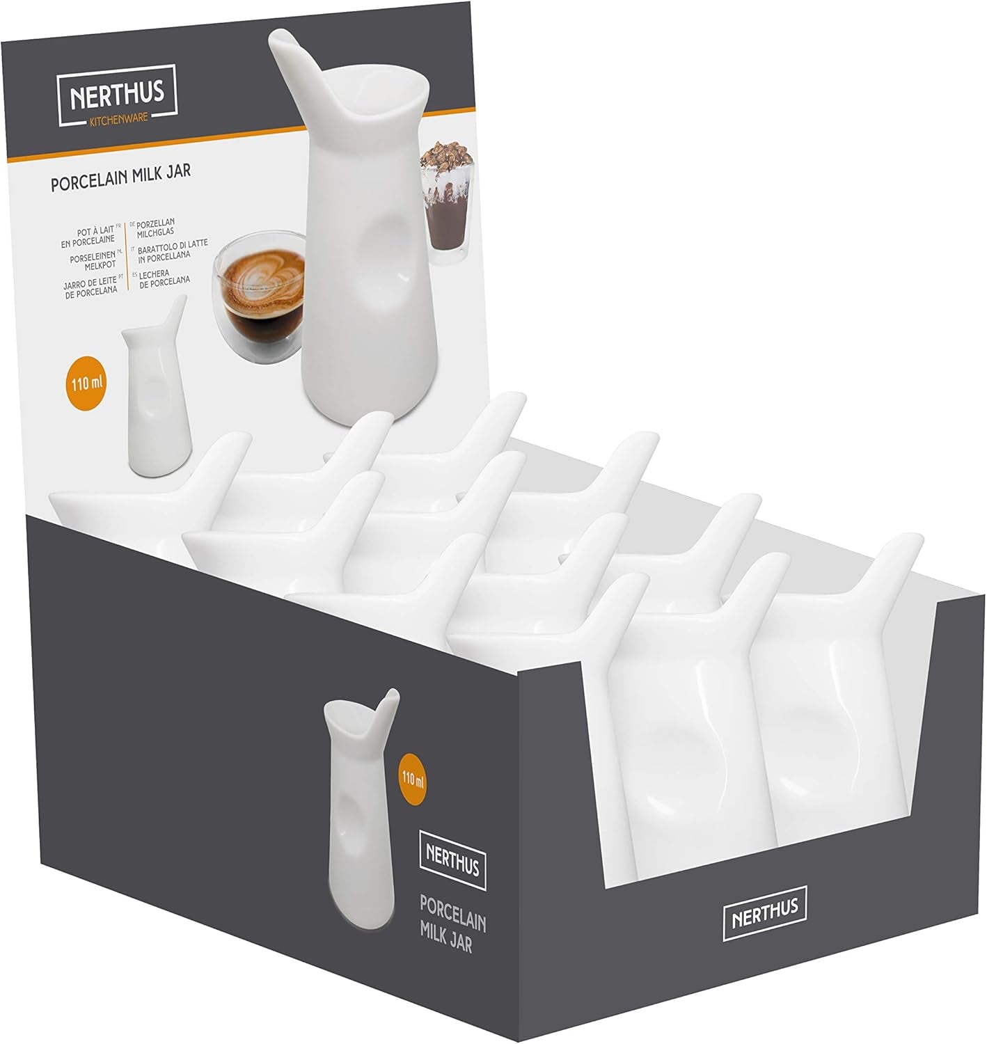 NERTHUS FIH 418 Mjölkmugg i porslin 125 ml, Original, Vit