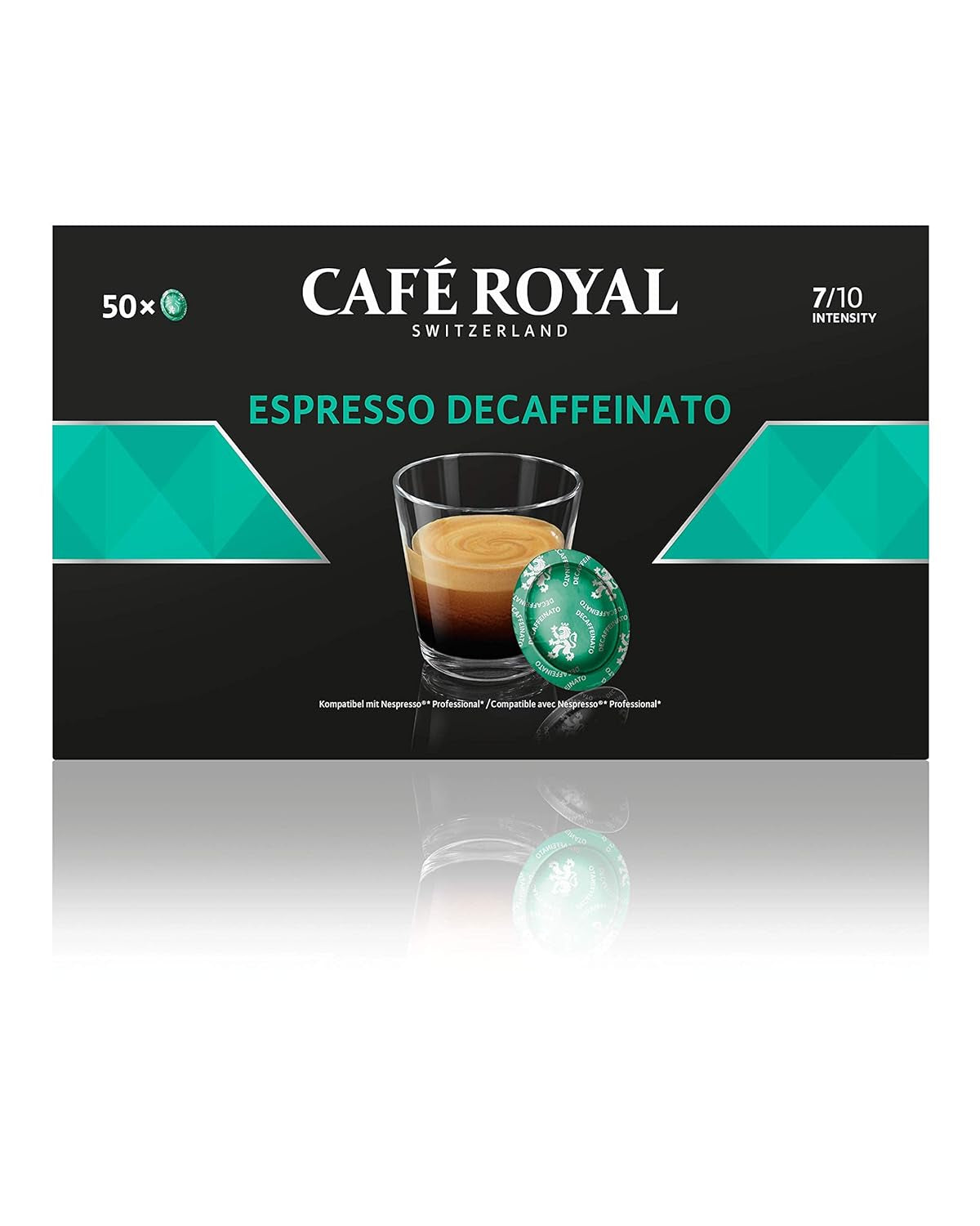 Espresso Forte 50 Pads för professionell Nespresso Machine - 7/10 Intensity - UTZ-zertifiziert & Espresso Decaffeinato 50 Pads för professionell Nespresso Machine - 7/10 Intensity