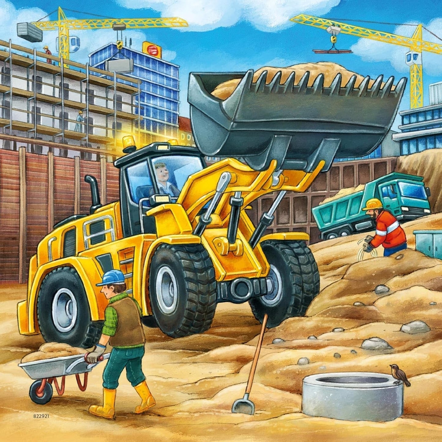 Ravensburger Pussel för barn - 09226 Stora byggfordon - Pussel för barn över 5 år, med 3X49 bitar Puzzle Naty Shop