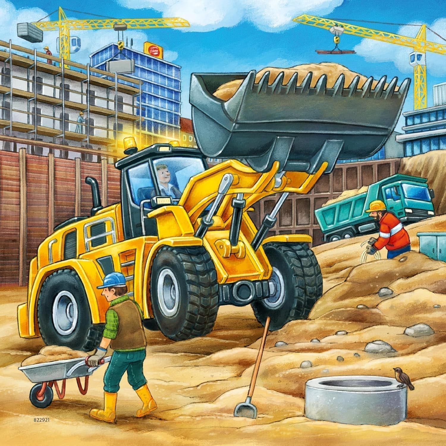 Ravensburger Pussel för barn - 09226 Stora byggfordon - Pussel för barn över 5 år, med 3X49 bitar Puzzle Naty Shop