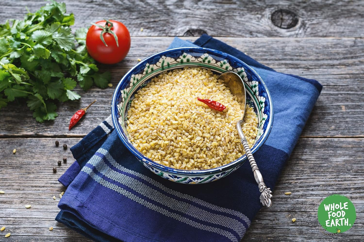 Fullmat jordvetebulgur - icke-GMO - naturlig - vegan - mjölkfri - utan tillsatt socker, 500g