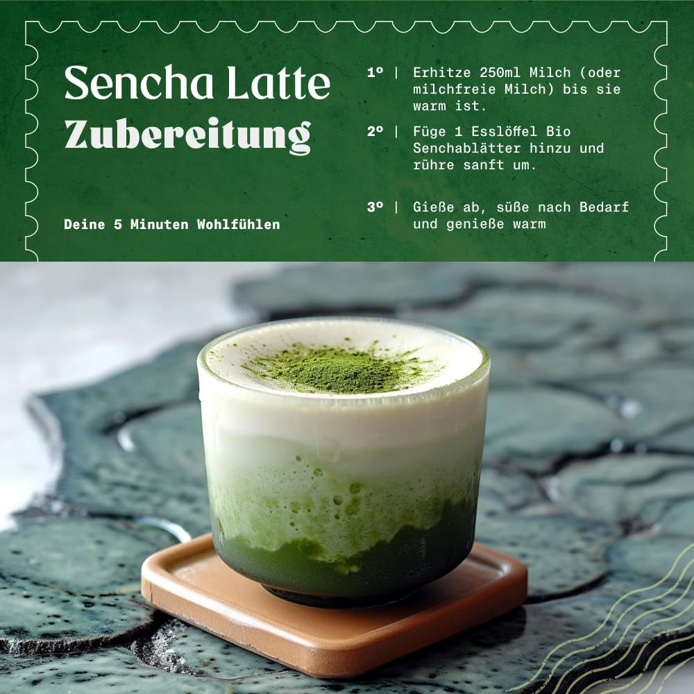 Naturalebio japanskt Sencha-te - 200 g Ekologiskt grönt te - 100% rent och naturligt Sencha-grönt te - lösa blad från första skörden - ekologisk produkt odlad i Japan
