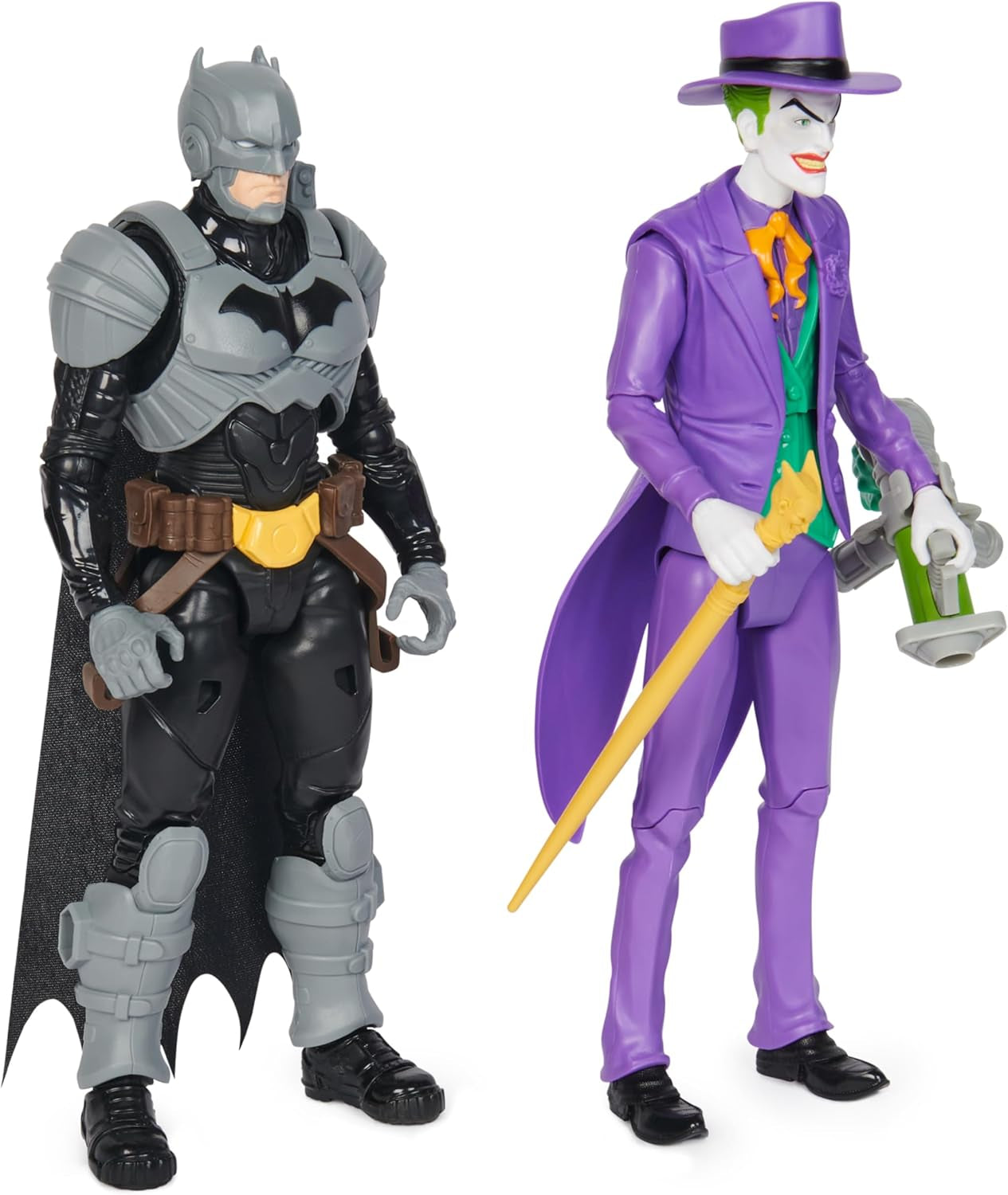 DC Batman Adventures Batman Vs the Joker Actionfigurset, 30 cm - 2 helt rörliga figurer med 12 växlar för spännande rollspel, leksak för 4+ barn Actionfigurer Naty Shop