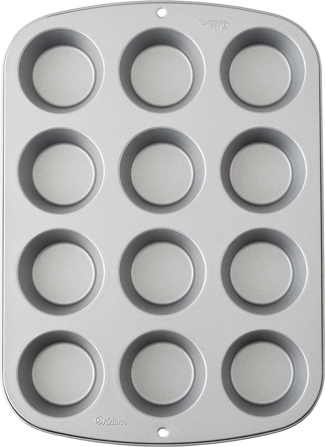 Wilton 03-3118 Cupcake- /Muffins Bakform, Recept Höger, Antihaft, 12 Vertiefungen, Grau Formar och bakplåtar Naty Shop