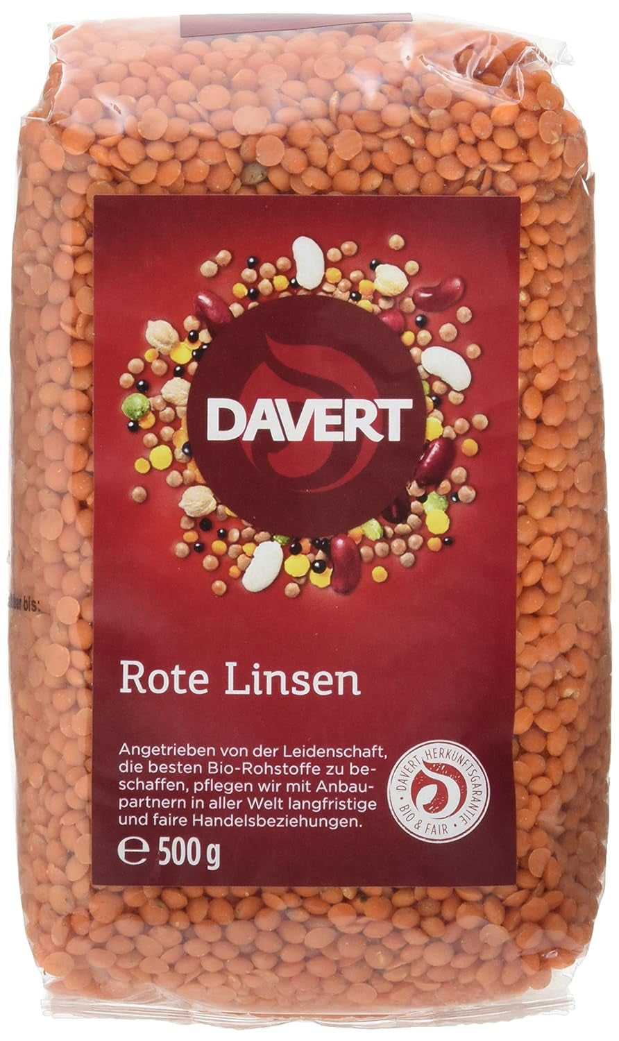 Ta bort hela röda linser (1 x 500 g) - Bio