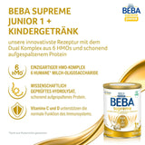 BEBA SUPREME JUNIOR 1 Plus - Dryck för barn från 1 år, med komplex 6 HMO, laktosfri, palmoljefri, fiskoljefri, mat för små barn, babymjölkspulver, förpackning om 6 (6 x 800g)
