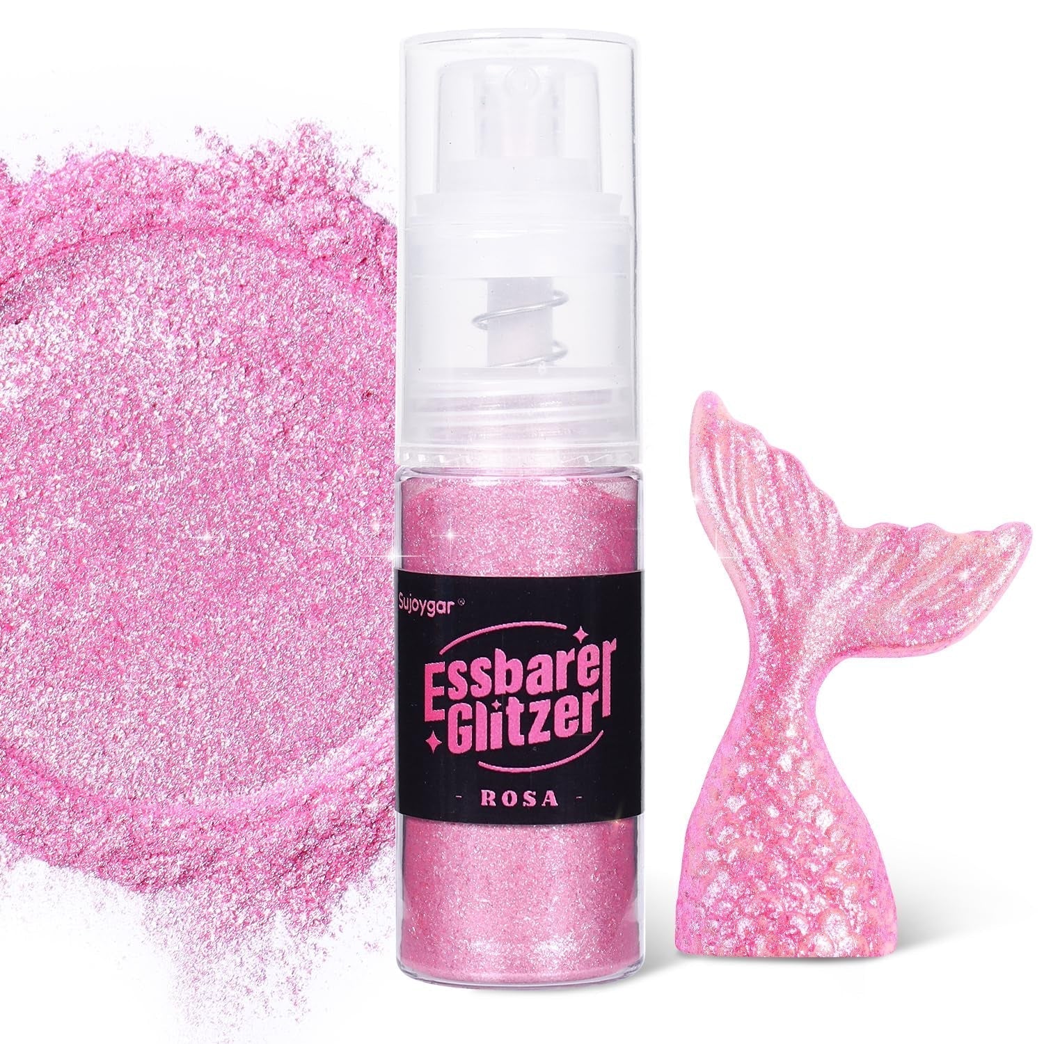 Ätbart Glitter - 10G, Rose Gold Drink Glitter, Ätbart Glitter Pulver, Matfärgningspulver, Guldpulver, Metalliskt Glitterpulver, Glitter Spray för Cocktails, Choklad, Kakor, Fondant