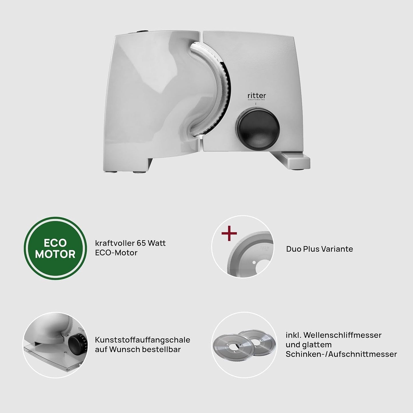 Ritter Nova 1 Duo plus Multifunktionell elektrisk skärmaskin Rasnite och Slicers Naty Shop