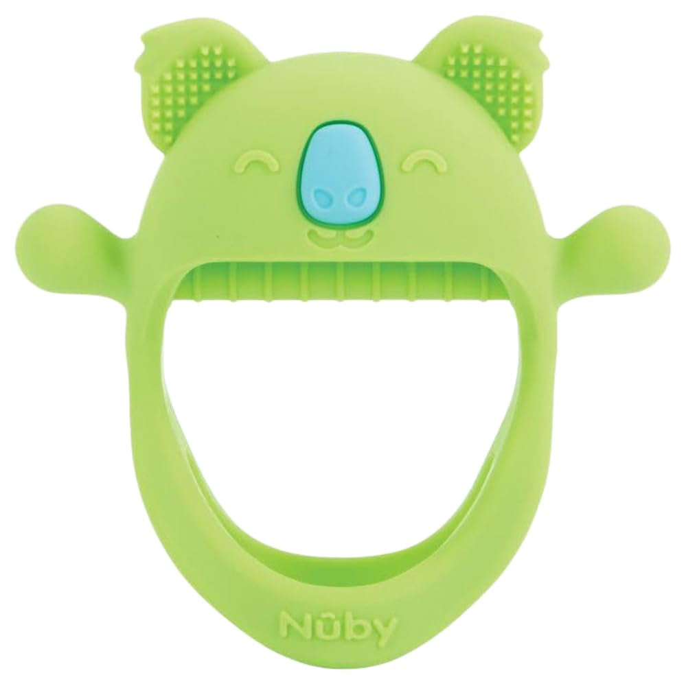 Nuby tandhandskar - Silikon | Koala barnleksak | Sensorisk leksak | 3+ månader