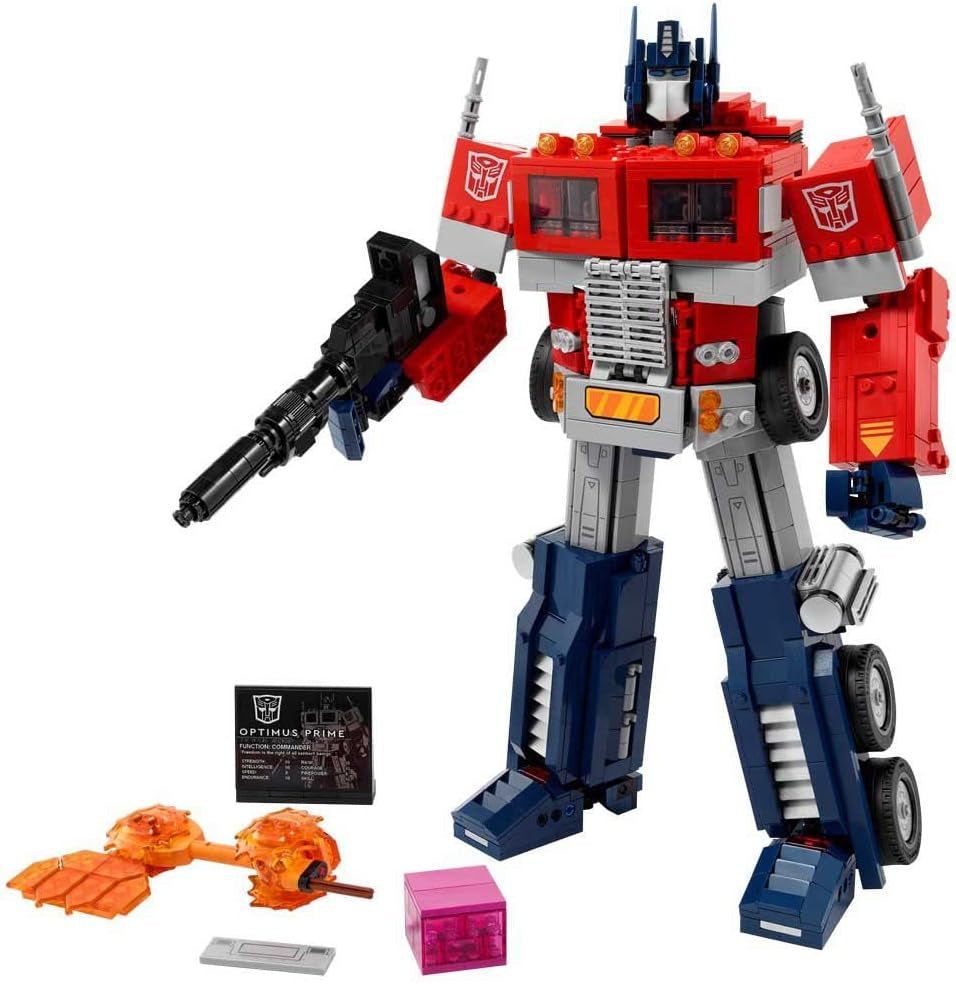 LEGO 10302 Ikoner Optimus Prime Set, 2-i-1 robotfigur och modelllastbil, Transformers Toy Model Kit för vuxna, födelsedags- eller julklapp för män, kvinnor, henne och honom Byggset Besuche den LEGO-Store