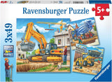 Ravensburger Pussel för barn - 09226 Stora konstruktionsfordon - Pussel för barn 5+ 3X49 bitar Pussel Naty Shop Standardtitel