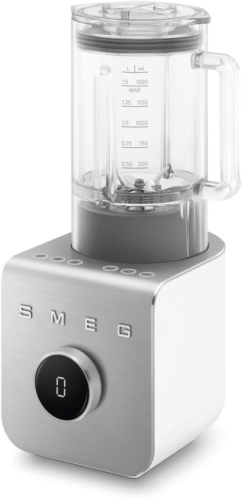 SMEG, Hochleistungsmixer BLC01BLMEU, 5 förinställda program, 9 manuella hastigheter, Paus & Puls-Funktion, Kunststoffgehäuse, Rutschfeste Basis, 1400 W, Schwarz Kitchen Naty Shop Weiss Weiss