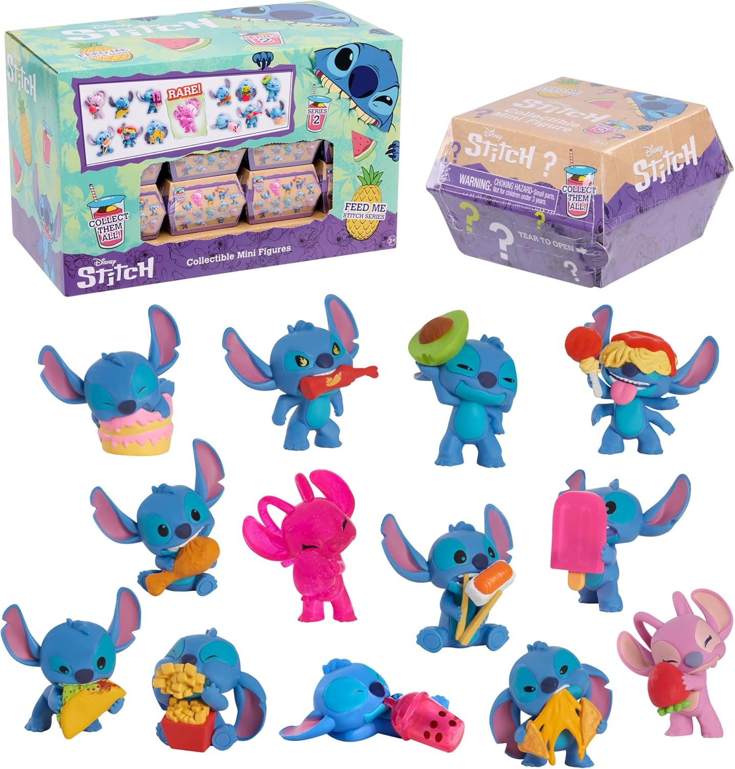 Spela bara Disney Stitch Samlarobjekt Minifigurer Surprise Pack 5 cm Stora samlarfigurer Stilar kan variera Leksaker för barn 3+ Actionfigurer Naty Shop Singel