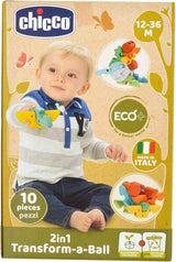Chicco 2 i 1 babys första kreativa boll - Eco+ 12-36 månader Babyleksaker Naty Shop