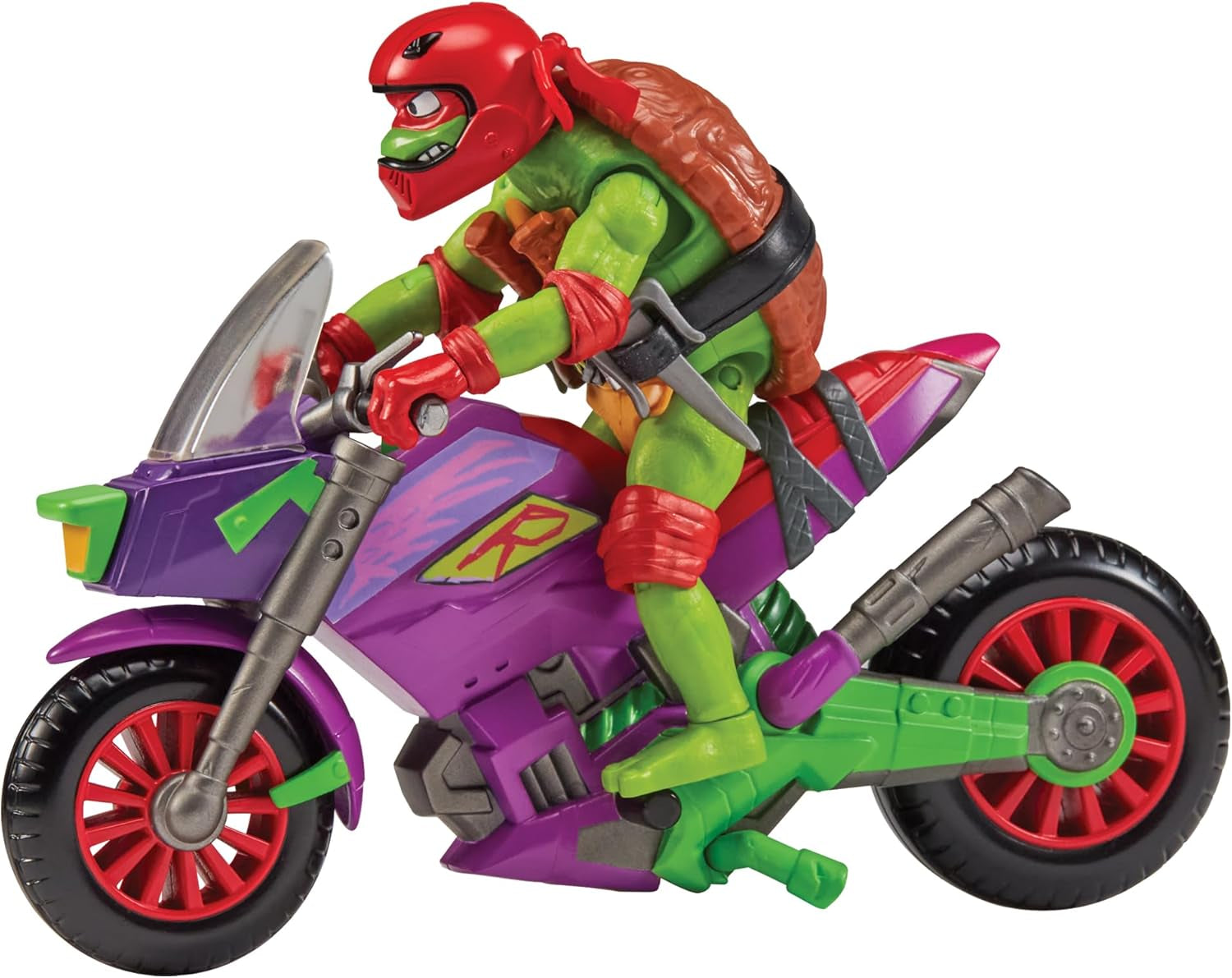 TEENAGE MUTANT NINJA Turtles - Basfigur Ray Fillet Actionfigurer Naty Shop Purple Dragon Cycle med Raph