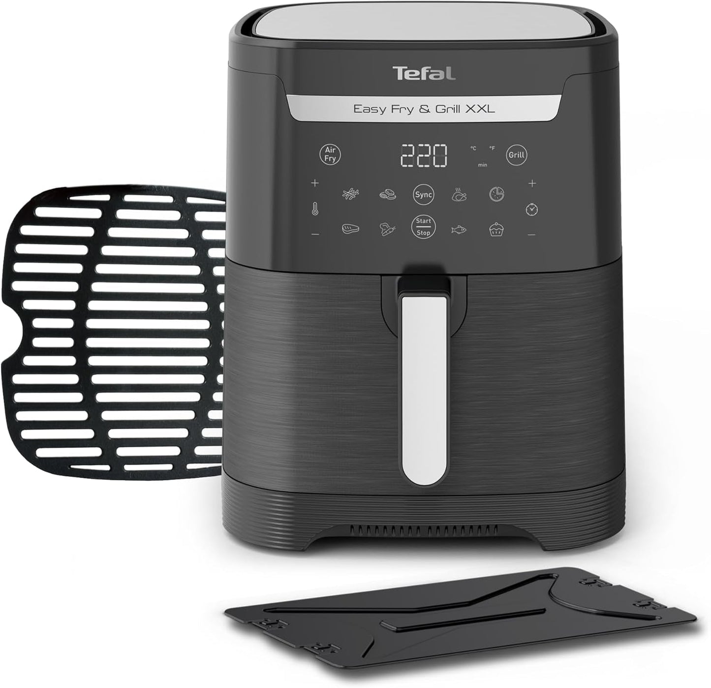 Tefal Easy Fry Max EY2458, 5 liter, Hot Air Fryer, 10 automatiska matlagningsprogram, digital pekskärm Vitvaror Naty Shop Black Single - Utan fönster 6,5L
