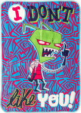 Silver Buffalo Garfield hängande filt, fleece, 114,3 X 152,4 cm Sängar och filtar Silver Buffalo Invader Zim