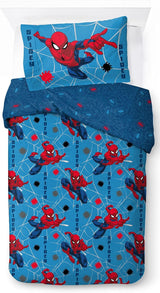 Sängkläder för barn, Disneyfigurer, 100% bomull Sängkläder - barn Naty Shop Blue - Spiderman 135X200/50X70 (2 st)