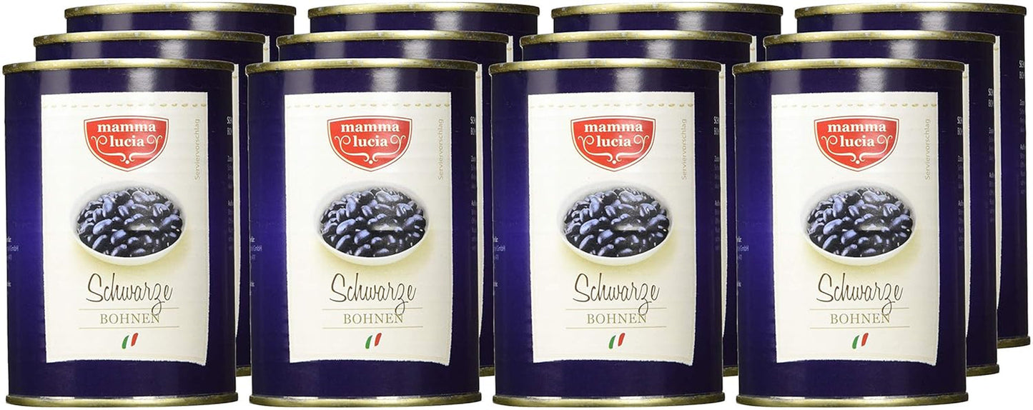 Svarta bönor, förpackning med 12 (12 x 425 ml)