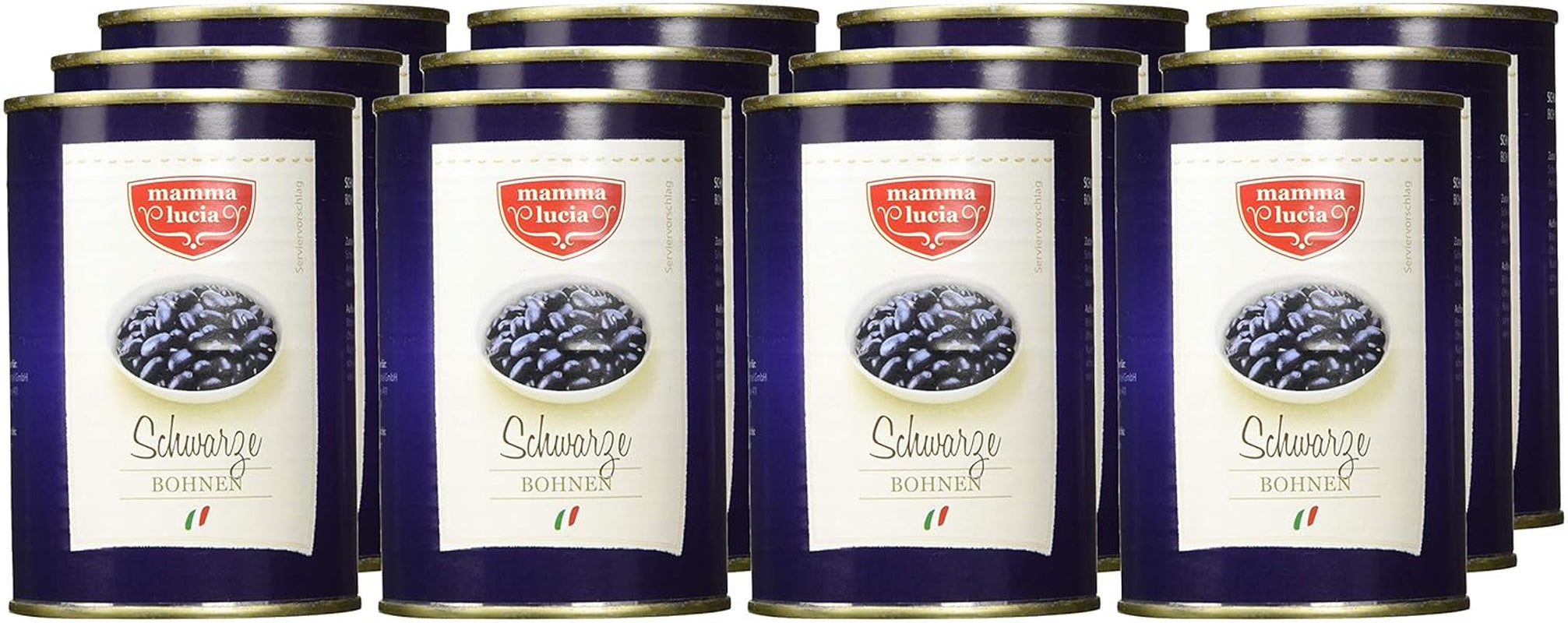 Svarta bönor, förpackning med 12 (12 x 425 ml)