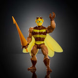 Masters of the Universe Origins Action Figur Buzz-Off från den tecknade samlingen, ca 14 cm lång, från 1980-talets TV, Bee Leader med vingar och glasögon med Spjut, JBM88 Actionfigurer Naty Shop