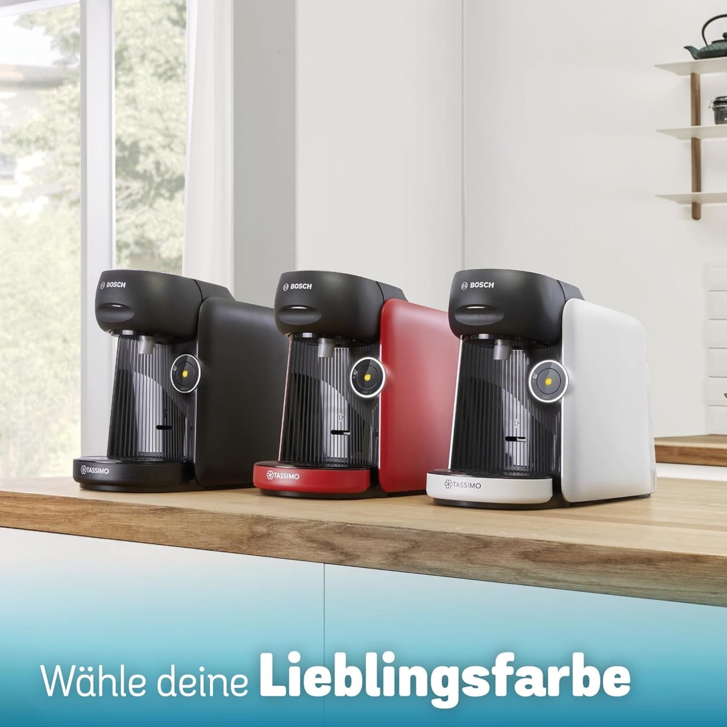 Bosch Tassimo finess TAS162E kapselespressomaskin, 70 drycker, intensivare kaffe med en knapptryckning, automatisk avstängning, hållbar, perfekt dosering, 1400 W, svart/svart