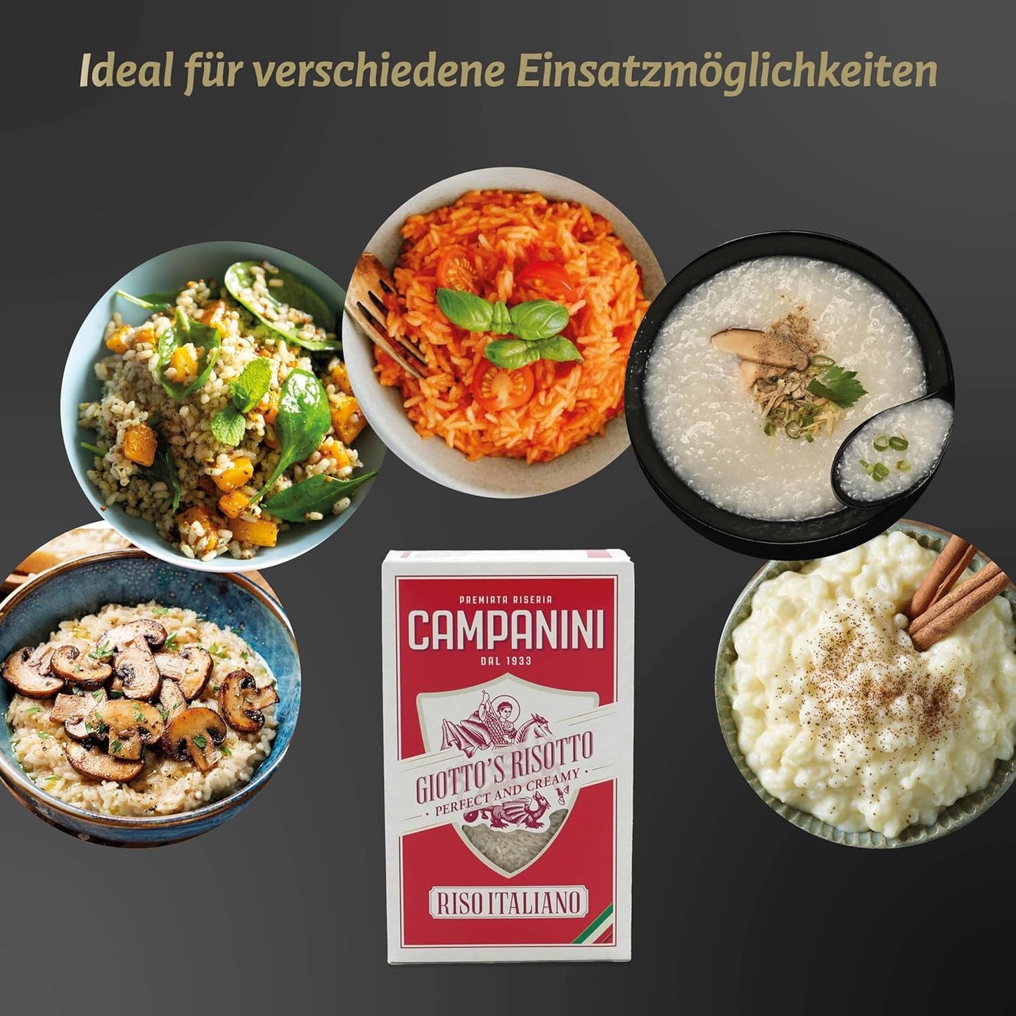 Originalris till risotto | Campanini ris till risotto | 1000g | från Italien | Risotto och soppor
