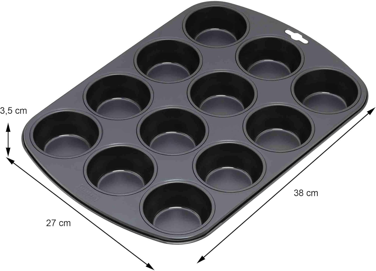Original Kaiser Inspiration Muffinform-Set 2-Teilig, Muffinblech Mit Xmas Papierbackförmchen Für 12 Muffins, 38 X 27 Cm, Cupcake Form Antihaftbeschichte, Schwarz Formar och bakplåtar Naty Shop